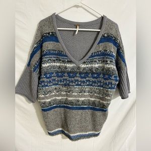 Free‎ People Fair Isle Sequin Sweater Size Small